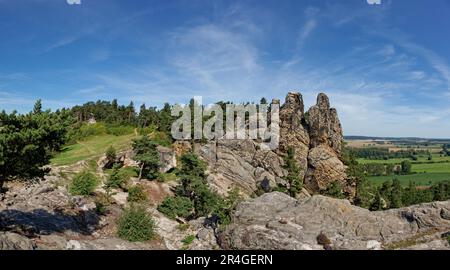 Teufelswand Harz bein Blankenburg Hamburg Wappen Stockfoto