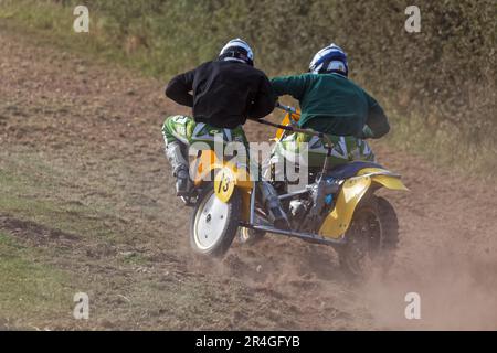 Sidecar Motocross im Goodwood Revival Stockfoto