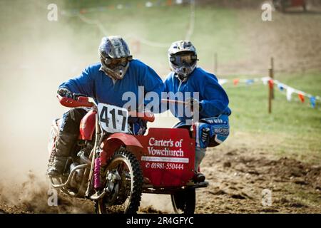 Sidecar Motocross im Goodwood Revival Stockfoto