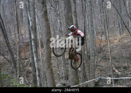 Windrock Tennessee Nationals 2023 im Windrock Bike Park-Oliver Springs, Tennessee, USA Stockfoto