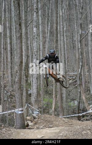 Windrock Tennessee Nationals 2023 im Windrock Bike Park-Oliver Springs, Tennessee, USA Stockfoto