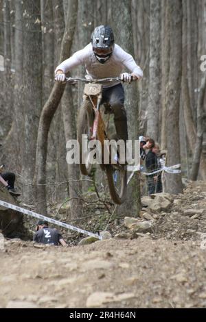 Tennessee Nationals 2023 Downhill Event im Windrock Bike Park-Oliver Springs, Tennessee, USA. Stockfoto