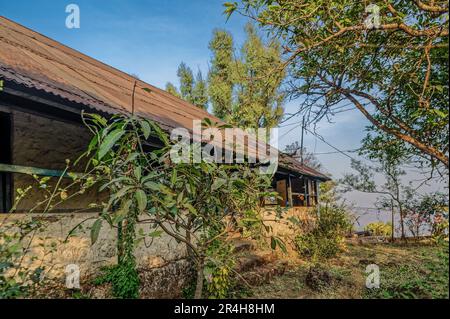 01 11 2007 Oldtimer-Haus im Besitz von Bal Gangadhar Tilak im Sinhagad Fort nahe Pune, Maharashtra, Indien, Asien. Stockfoto