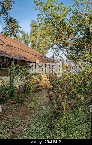 01 11 2007 Oldtimer-Haus im Besitz von Bal Gangadhar Tilak im Sinhagad Fort nahe Pune, Maharashtra, Indien, Asien. Stockfoto