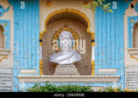 01 11 2007 Oldtimer-Haus im Besitz von Bal Gangadhar Tilak im Sinhagad Fort nahe Pune, Maharashtra, Indien, Asien. Stockfoto