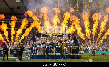 Glasgow, Großbritannien. 28. Mai 2023 28. Mai 2023; Hampden Park, Glasgow, Schottland: Womens Scottish Cup Football Final, Celtic versus Rangers; Celtic Lift The Scottish Cup Credit: Action Plus Sports Images/Alamy Live News Stockfoto