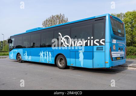 OV Regio Ijsselmond Iveco Crossway Bus in Lemmer, Niederlande Stockfoto