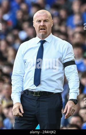 Everton Manager Sean Dyche beim Premier League-Spiel Everton gegen Bournemouth im Goodison Park, Liverpool, Großbritannien, 28. Mai 2023 (Foto: Craig Thomas/News Images) Stockfoto