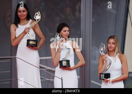 Monaco, Monte Carlo. 28. Mai 2023. Podiumatmosphäre. 28.05.2023. Formel-1-Weltmeisterschaft, Rd 7, Monaco Grand Prix, Monte Carlo, Monaco, Wettkampftag. Das Foto sollte wie folgt lauten: XPB/Press Association Images. Kredit: XPB Images Ltd/Alamy Live News Stockfoto