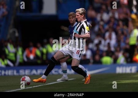 London, Großbritannien. 28. Mai 2023; Stamford Bridge, Chelsea, London, England: Premier League Football, Chelsea gegen Newcastle United; Anthony Gordon von Newcastle United erzielt 0-1 in der 9.-minütigen Ausgabe: Action Plus Sports Images/Alamy Live News Stockfoto