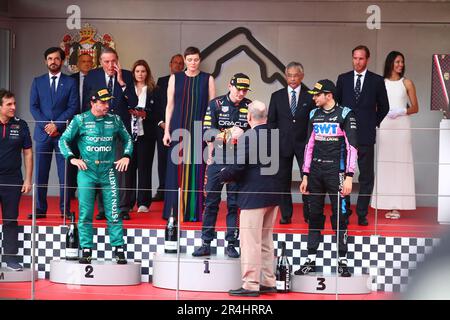 Montecarlo, Monaco. 28. Mai 2023. Podium beim Monaco GP, 25-28. Mai 2023 in Montecarlo, Formel-1-Weltmeisterschaft 2023. Kredit: Unabhängige Fotoagentur/Alamy Live News Stockfoto