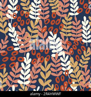 Orangefarbenes Gelbes Herbst-Pastellweizenmuster Stock Vektor