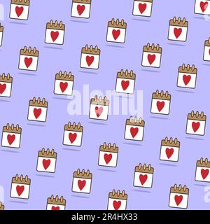 Kalendermuster Hintergrund-Cartoon. Vektor und Illustrationen Stock Vektor