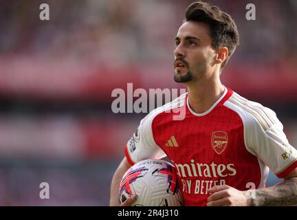 Fabio Vieira von Arsenal während des Premier League-Spiels im Emirates Stadium, London. Foto: Sonntag, 28. Mai 2023. Stockfoto