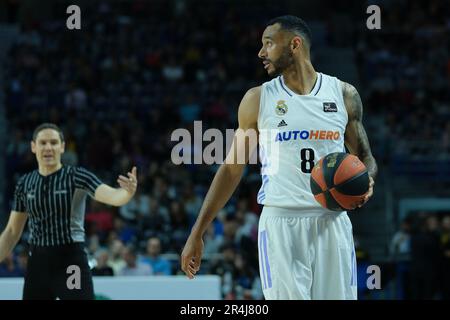 Madrid, Spanien. 28. Mai 2023. Adam Hanga Spieler von Real Madrid in Aktion während des Spiels Real Madrid gegen Gran Canaria - Liga Endesa Play Off im WiZink Center. Sieg des echten madrid (95-68). Kredit: SOPA Images Limited/Alamy Live News Stockfoto