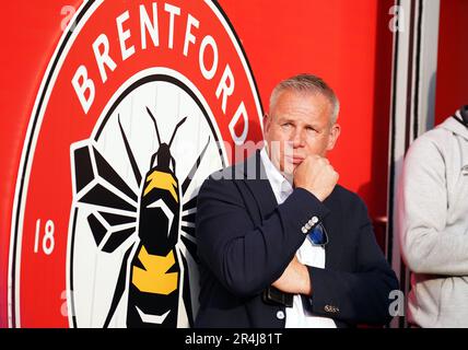 Jon Varney, Chief Executive in Brentford, nach dem Spiel der Premier League im GTECH Community Stadium, London. Foto: Sonntag, 28. Mai 2023. Stockfoto