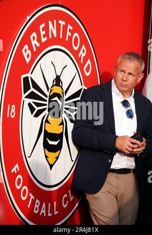 Jon Varney, Chief Executive in Brentford, nach dem Spiel der Premier League im GTECH Community Stadium, London. Foto: Sonntag, 28. Mai 2023. Stockfoto
