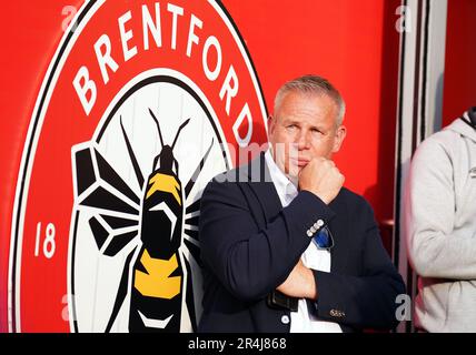 Jon Varney, Chief Executive in Brentford, nach dem Spiel der Premier League im GTECH Community Stadium, London. Foto: Sonntag, 28. Mai 2023. Stockfoto