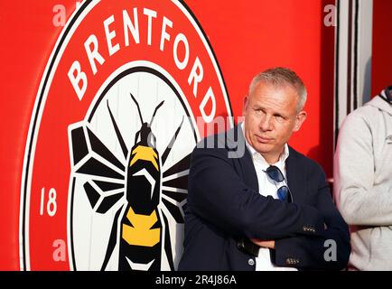 Jon Varney, Chief Executive in Brentford, nach dem Spiel der Premier League im GTECH Community Stadium, London. Foto: Sonntag, 28. Mai 2023. Stockfoto