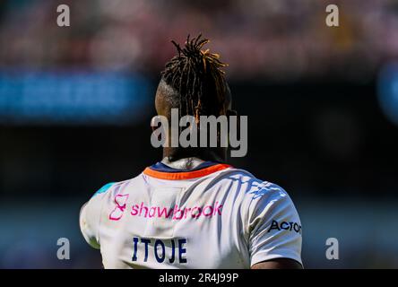 Twickenham Stadium, London, Großbritannien. 27. Mai 2023. Englisches Premiership-Rugby-Finale, Sale Sharks versus Saracens; Maro Itoje von Saracens Credit: Action Plus Sports/Alamy Live News Stockfoto