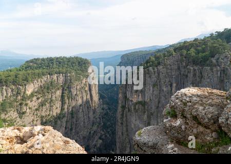 Landschaft des Tazi Canyon in der Türkei, Panoramablick auf die Natur Stockfoto