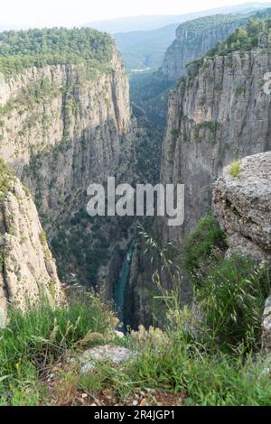 Landschaft des Tazi Canyon in der Türkei, Panoramablick auf die Natur Stockfoto