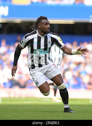 London, Großbritannien. 28. Mai 2023. Allan Saint-Maximin von Newcastle United während des Spiels Chelsea gegen Newcastle United Premier League auf der Stamford Bridge London. Gutschrift: MARTIN DALTON/Alamy Live News Stockfoto