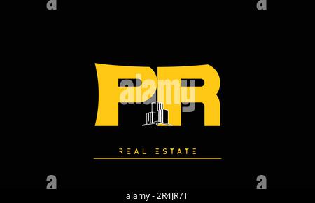 Real Estate Briefen Modern Creative Logo PR , RP Stock Vektor