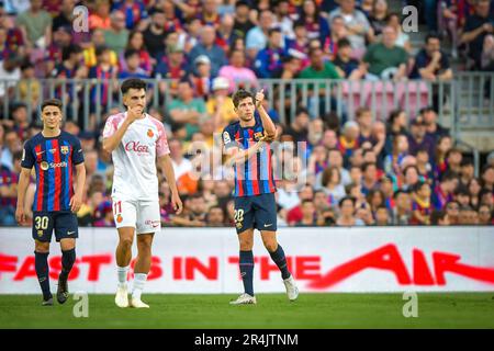 Barcelona, Spanien. 28. Mai 2023. Sergi Roberto (FC Barcelona) während eines Spiels in La Liga Santander zwischen dem FC Barcelona und RCD Mallorca am 28. Mai 2023 im Spotify Camp Nou in Barcelona, Spanien. (Foto/Felipe Mondino) Kredit: Unabhängige Fotoagentur/Alamy Live News Stockfoto