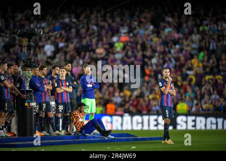 Barcelona, Spanien. 28. Mai 2023. Sergio Busquets (FC Barcelona) während eines Spiels in La Liga Santander zwischen dem FC Barcelona und RCD Mallorca am 28. Mai 2023 im Spotify Camp Nou in Barcelona, Spanien. (Foto/Felipe Mondino) Kredit: Unabhängige Fotoagentur/Alamy Live News Stockfoto