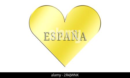 Spanien, Grafiken, die die Liebe zu Spanien, die spanische Sprache und ihre Menschen und Kultur zum Ausdruck bringen. Grafiken und Text auf einem neutralweißen Hintergrund. Stockfoto