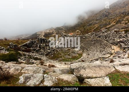 Ruinen des antiken römischen Theaters Sagalassos Stockfoto