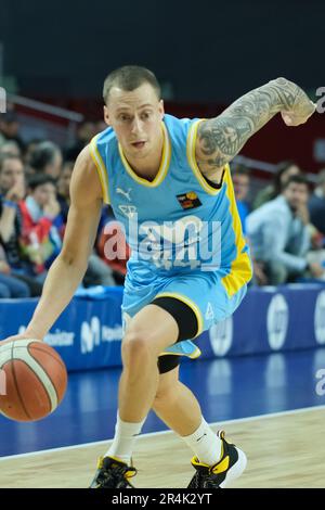 Madrid, Spanien. 29. Mai 2023. Toms Leimanis, Spieler von Movistar Estudiantes, der während der ACB Play OFF Promotion im zweiten Spiel zwischen Movistar Estudiantes und Hereda San Pablo im WiZink Center in Aktion gesehen wurde. Sieg für Hereda San Pablo 89-102 Gutschein: SOPA Images Limited/Alamy Live News Stockfoto