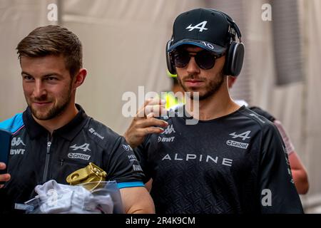 Monte Carlo, Monaco, Mai 28, Pierre Gasly aus Frankreich tritt um Alpine an. Wettkampftag, Runde 7 der Formel-1-Meisterschaft 2023. Kredit: Michael Potts/Alamy Live News Stockfoto