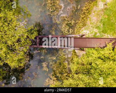 Blick auf Tenney Park, Madison, Wisconsin, USA, an einem schönen Sommertag. Stockfoto