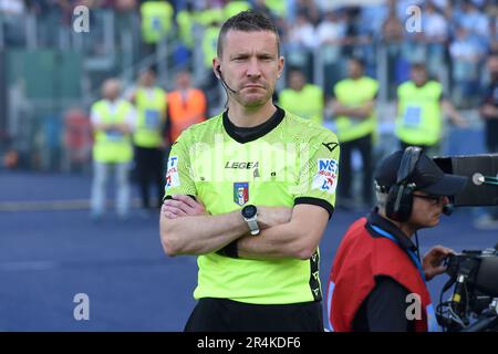 Rom, Latium. 28. Mai 2023. Schiedsrichter Marco Serra während des Fußballspiels der Serie A Lazio gegen Cremonese, Rom, Italien, 28. Mai 2023 Fotografo01 Kredit: Independent Photo Agency/Alamy Live News Stockfoto