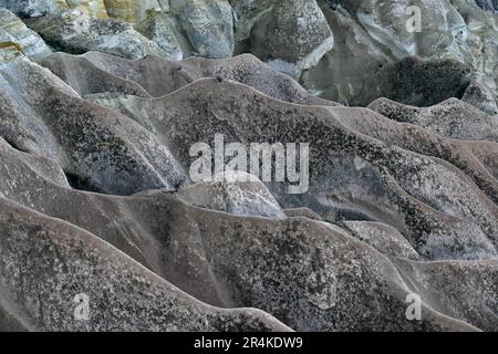 Wind- und wassergeformte geologische Formationen, Capadoccia, Türkei. Stockfoto
