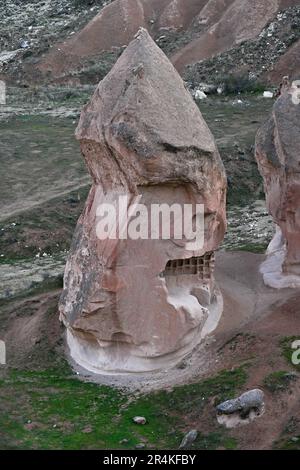 Felsenarchitektur, Zelve Open Air Museum, Capadoccia, Türkei Stockfoto