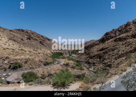 Malerischer Panoramablick über die Indian Canyons in Palm Springs, Südkalifornien Stockfoto