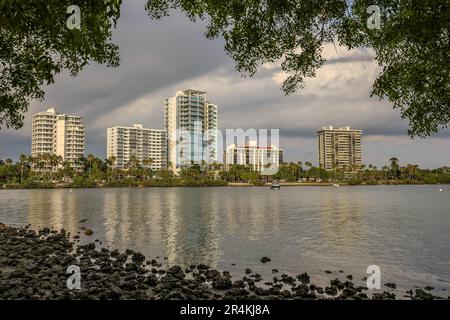 Malerischer Tag im Lake Eola Park in Orlando, Florida Stockfoto