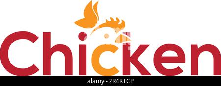 Chicken Food Restaurant-Logo. Stock Vektor