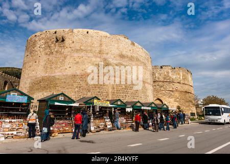 Schloss Kilitbahir, osmanische Festung, Halbinsel Gelibolu (Gallipoli) und Straße der Dardanellen, Eceabat, Provinz Canakkale, europäische Seite, Türkei Stockfoto