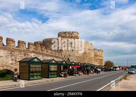 Schloss Kilitbahir, osmanische Festung, Halbinsel Gelibolu (Gallipoli) und Straße der Dardanellen, Eceabat, Provinz Canakkale, europäische Seite, Türkei Stockfoto