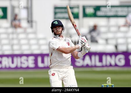 Mark Adair im Batting für Irland bei Essex CCC vs Ireland, Domestic First Class Match Cricket am Cloud County Ground am 28. Mai 2023 Stockfoto