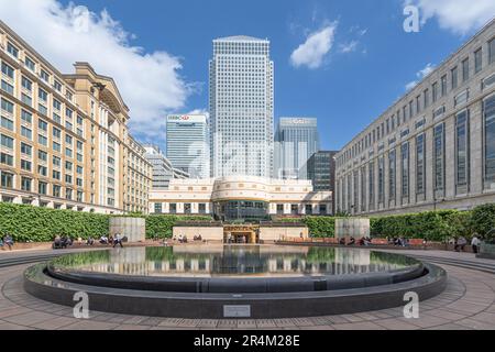 Cabot Place in Canary Wharf Stockfoto