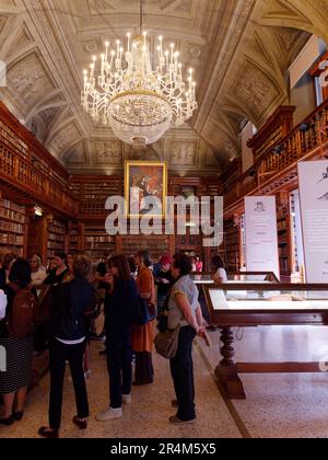 Bibliothek in Pinacoteca di Brera (Kunstgalerie von Brera), Stadtteil Brera, Stadt Mailand, Lombardei, Italien Stockfoto