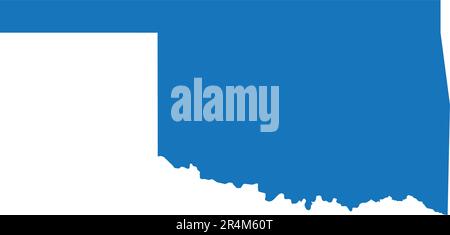 BLAUE CMYK-Farbkarte von OKLAHOMA, USA Stock Vektor