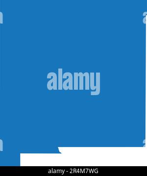 BLAUE CMYK-Farbkarte von NEW MEXICO, USA Stock Vektor