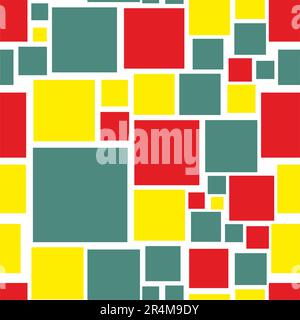 Nahtloses geometrisches Muster mit Quadraten. Stock Vektor