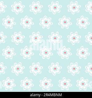 Dekoratives Nahtmuster mit abstrakten Blumen. Stock Vektor